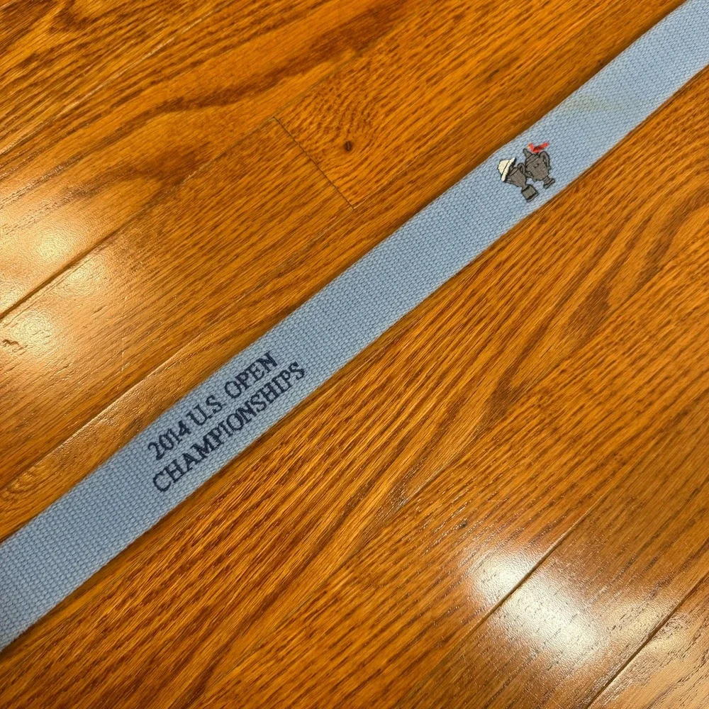 Peter Millar Pinehurst 2014 US Open 2014 Belt Canvas & Leather Golf Blue USA 42
